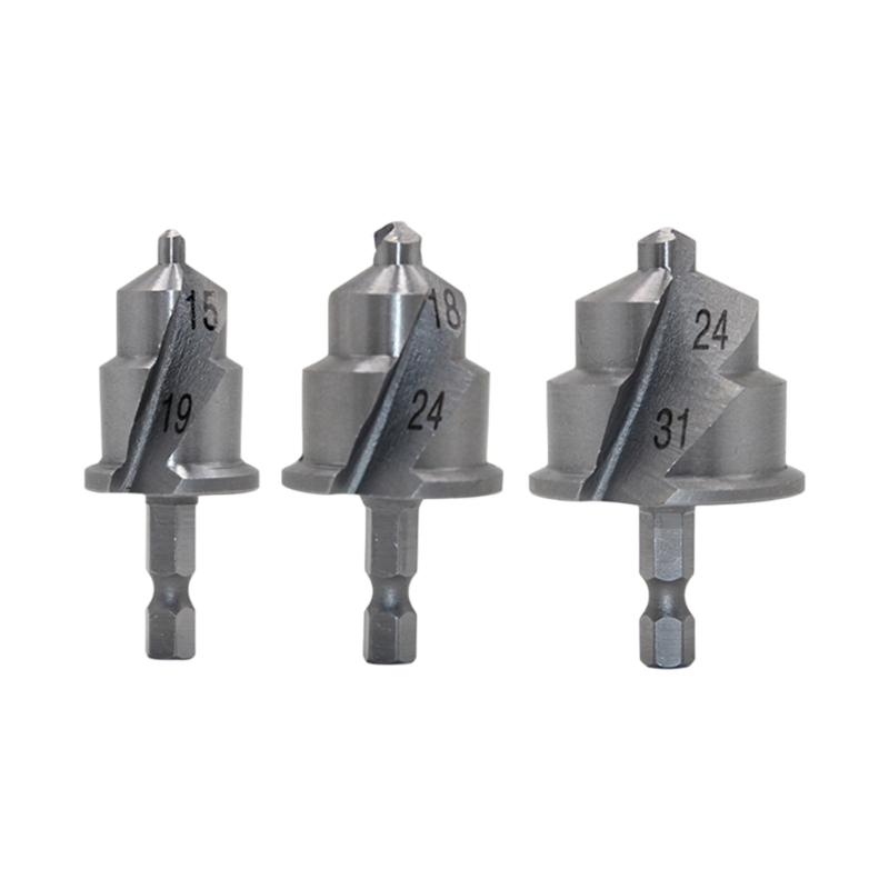 High Speed Steel Helical Drill Bits Hex Shank for Water Pipe Repair and Reaming 15~31mm Fits All Drills