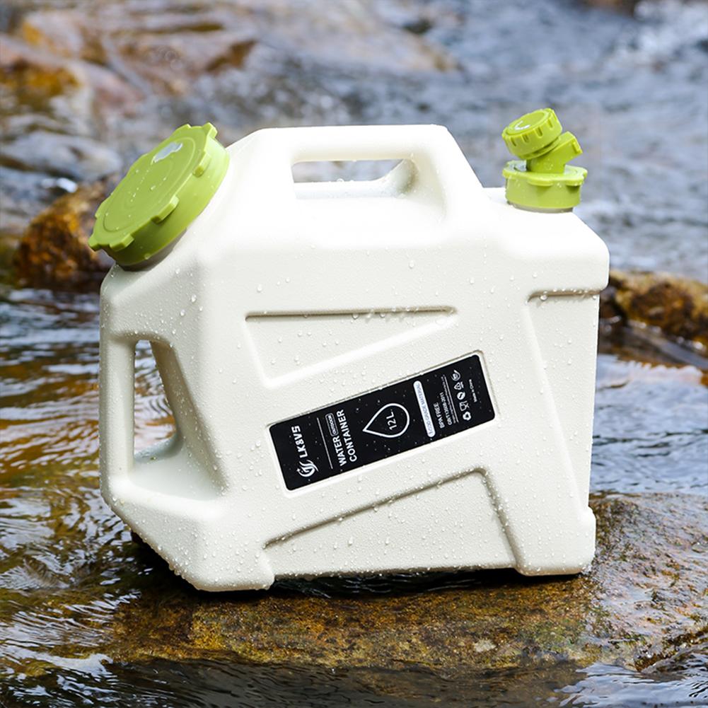 12L Drinking Water Bucket with Faucet Water Dispenser Carrier Large Capacity Water Storage Tank for Vehicle Car Camping