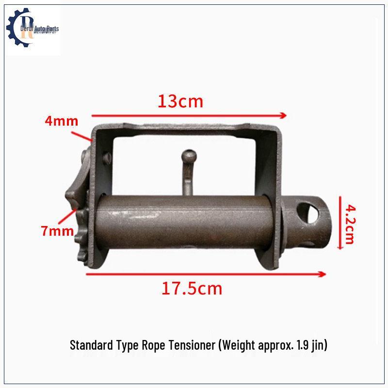 Self-Locking Truck Ratchet Tie-Down with Fine-Tooth Pull Rope