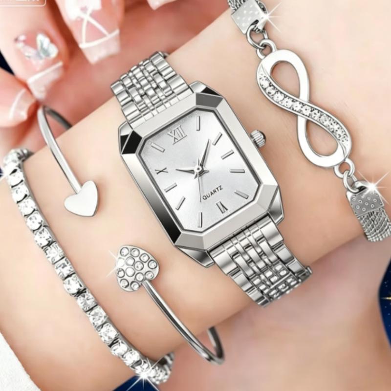 Fashion Luxury Diamond Set Multi-Piece Bracelet Ladies Quartz Watch Exquisite Accessories Set Factory direct selling price
