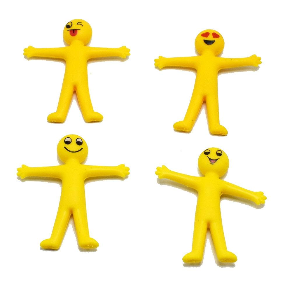 Creative 10 Pcs/Lot Kids Party Supply Favors Yellow Man Mini Sticky Emoji Toy for Children
