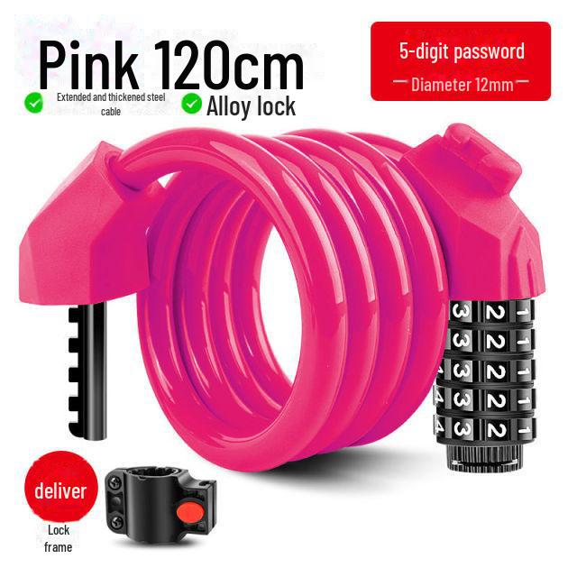 Alloy Chain Bicycle Lock: Anti-Theft Password Lock for Electric, Mountain, and Road Bikes