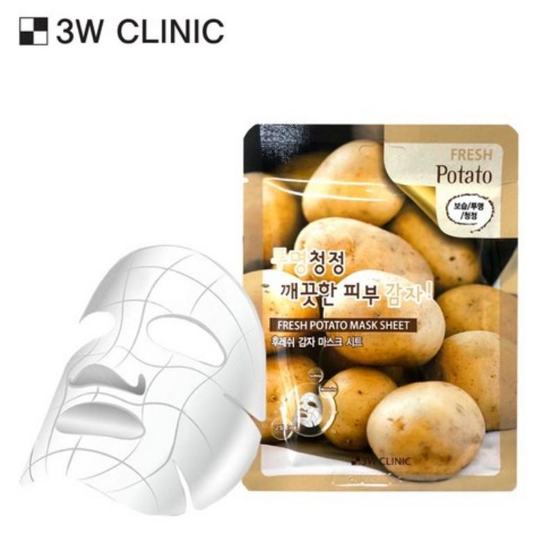 3w Clinic Fresh Potato Mask Sheet 23g*10 Sheets 1Pack
