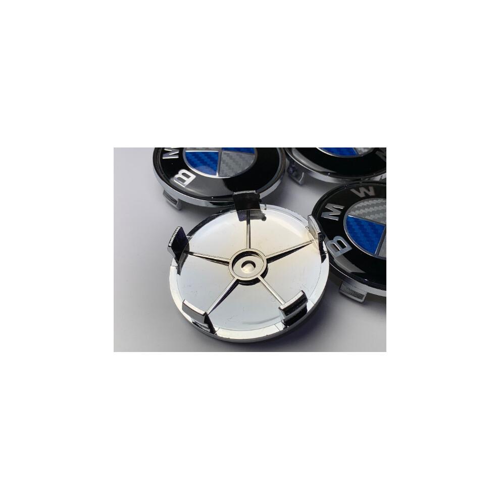 4pcs  68mm Blue BMW Alloy Wheel Centre Hub Caps Covers Badges Emblems