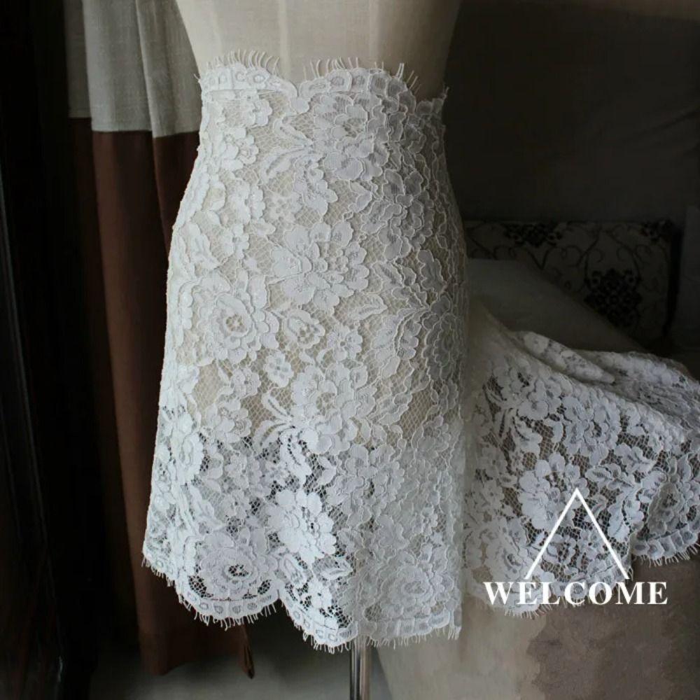 3M/Lot Eyelash Lace Trim  Skirt HemSleeves Neckline Lace Clothing Veil Decoration Material Fabric