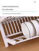 Double Layer Folding Dish Rack with Cutlery Storage - No Installation Needed