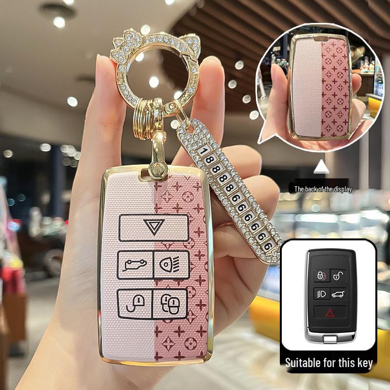 Kompatybilny z pokrowcami na klucze i brelokami do Land Rover, Range Rover Evoque, Discovery 4 Sport, Jaguar XEL, XFL i XJL.