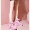 Spring Summer Casual Shoes Women Trendy All-match Cross Strap Sneakers Women's Vulcanize Shoes 2024 Fashion Pink High Gang Shoes