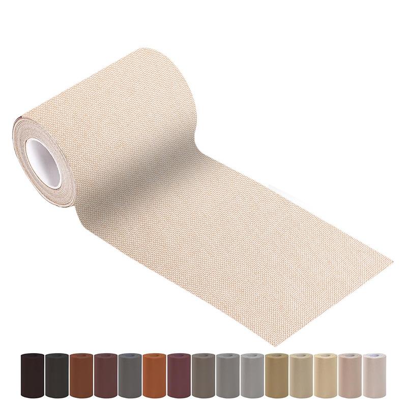 

1PC 2m/78.74inch Linen Patch Cloth (1pc 3.94*78.74inch/Self-Adhesive) for Furniture, Sofa, Car Seat, Box, Crafts, Wear-Resistant 2m бежевий