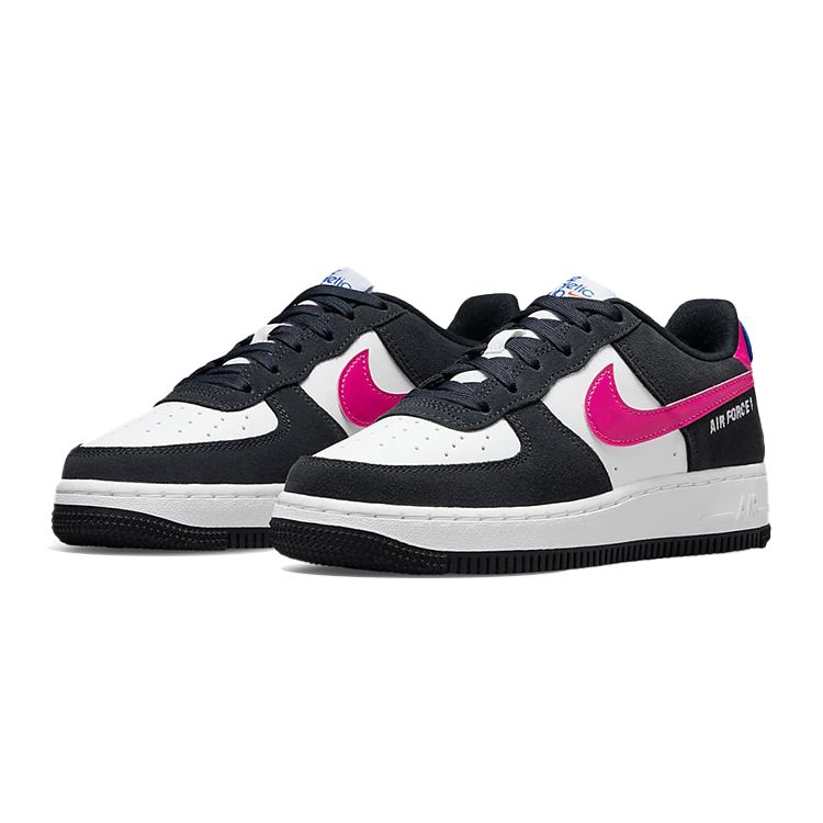 Nike Air Force 1 LV8 GS Athletic Club - Siyah Pembe Prime Çocuk Spor Ayakkabı Beyaz Off-Noir DH9597-003