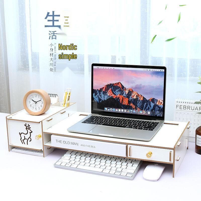 Ergonomic Laptop Cooling Stand with Storage