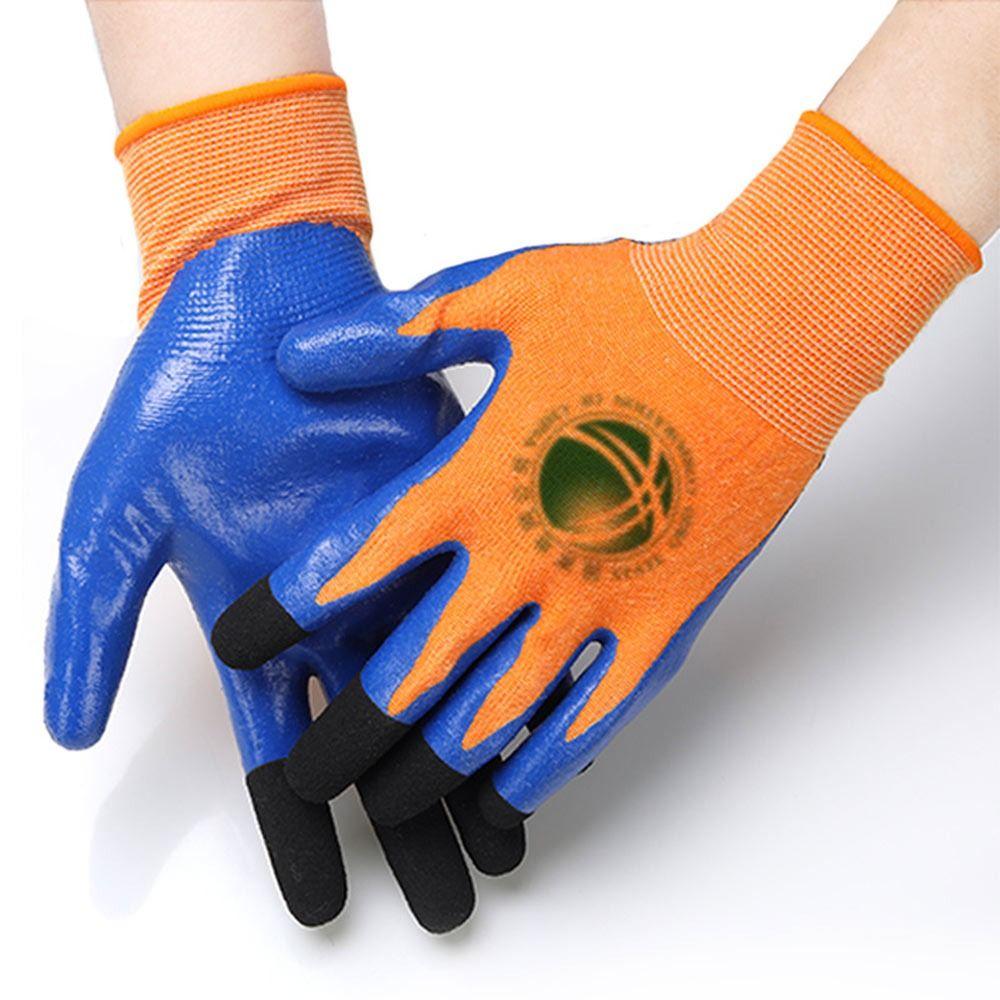 Blue&Orange Electrician Insulating Gloves High Elasticity Work Safe Gloves  Electrical