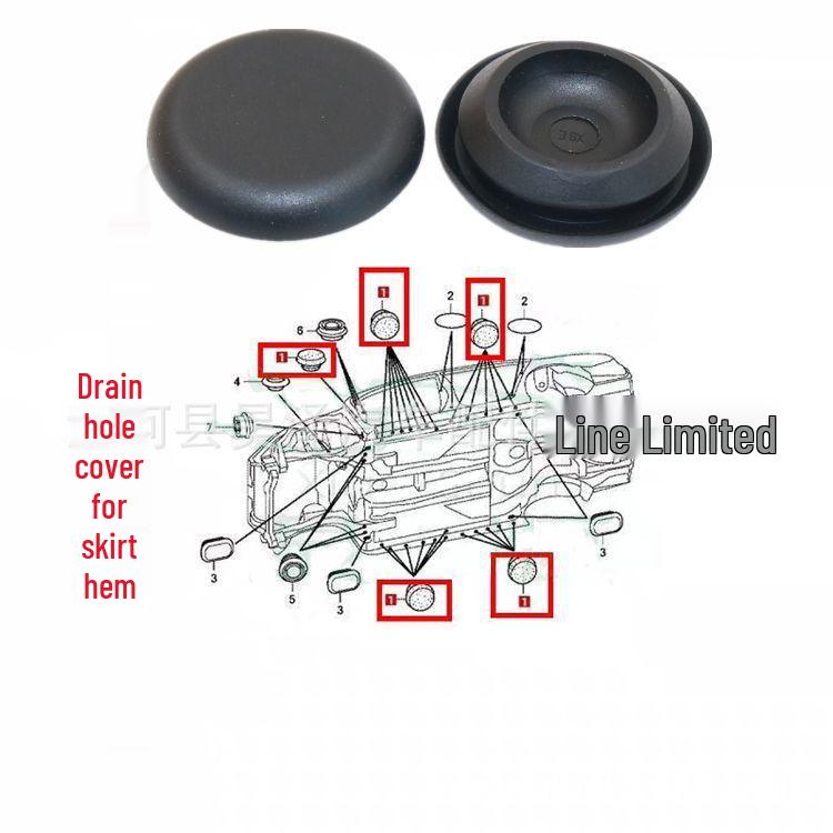 

Rubber Drain Hole Plug Cover for Civic, Lingpai, Fengfan, Accord Car Side Bottom Plate Haoze