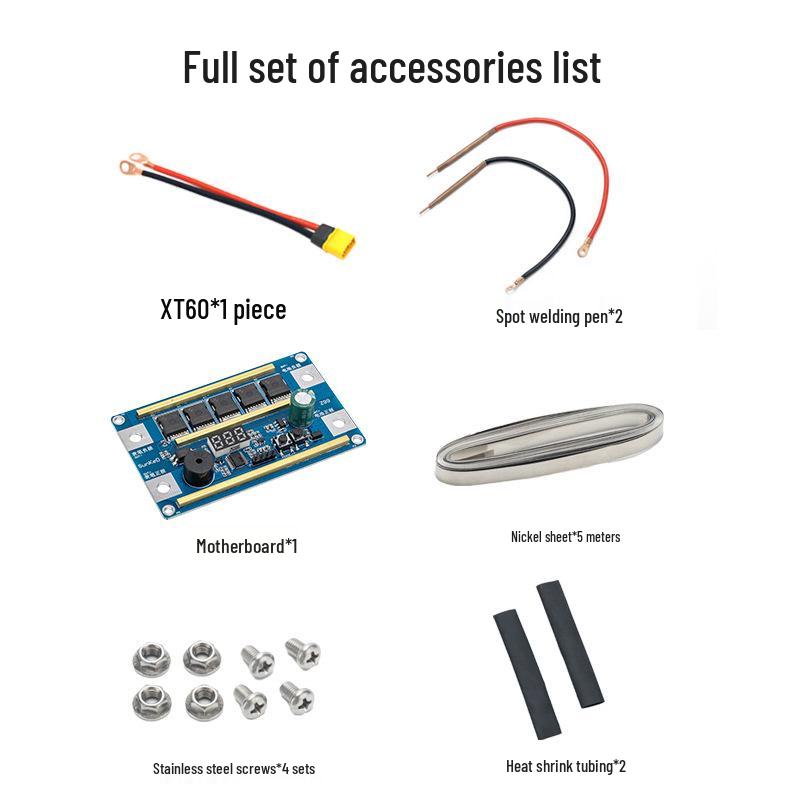 2V Integrated Control Board for Automatic 8-Point Welding - Portable 650mAh Lithium Battery Spot Welder with Accessories