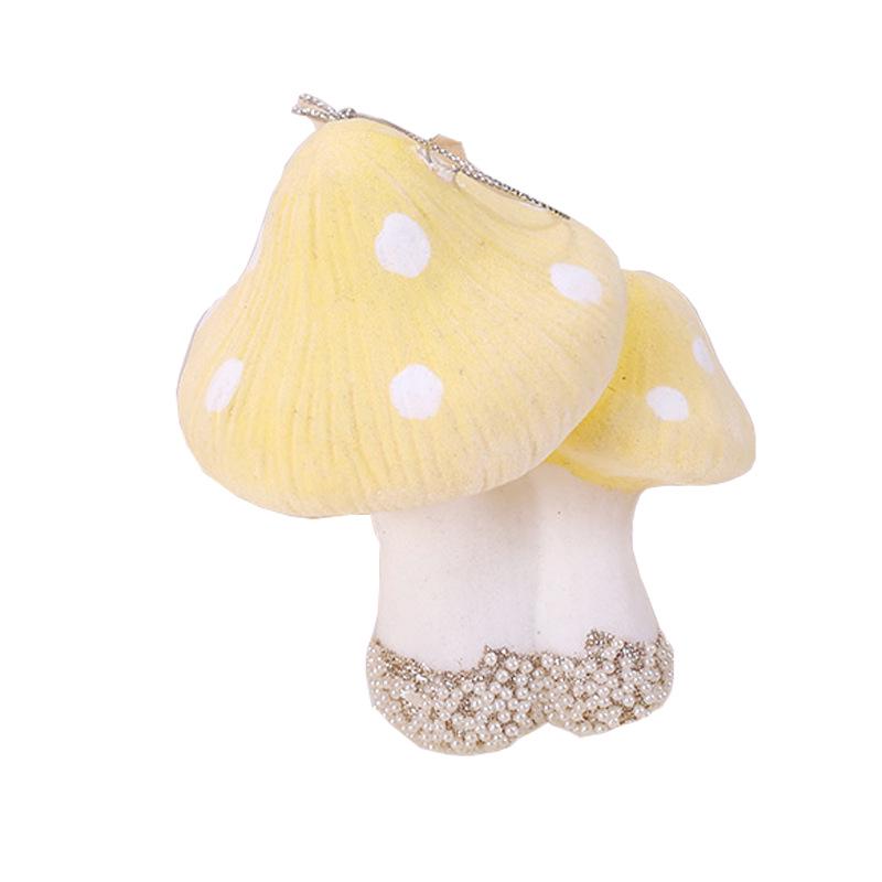 Christmas Mushroom Pendant Desktop Decoration Ornament for Tree Hanging