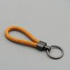 Schlüsselanhänger Lanyard Geflochtenes Seil Kunstleder Angenehmer Griff Schlüsselanhänger Aufhängeseil mit Zinklegierung Schnalle Schlüsselring