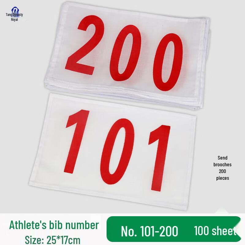 Sports Event Race Bib Numbers
