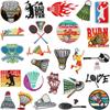 Badminton Series Embroidery Cloth Sticker Computer Embroidery Label Cat Badminton Embroidery Patch Sticker Decorative Embroidery Chapter Boy