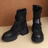 Fashion Small Niche Thick Soled Women's Boots Autumn Winter New Style Simple Comfortable  Retro Anti Slip Wear-resistant Short Boots