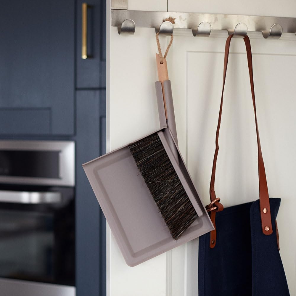 SMART SET DUSTPAN&BRUSH Broom, dustpan, convenient, stylish, BLACK, SM-005BK