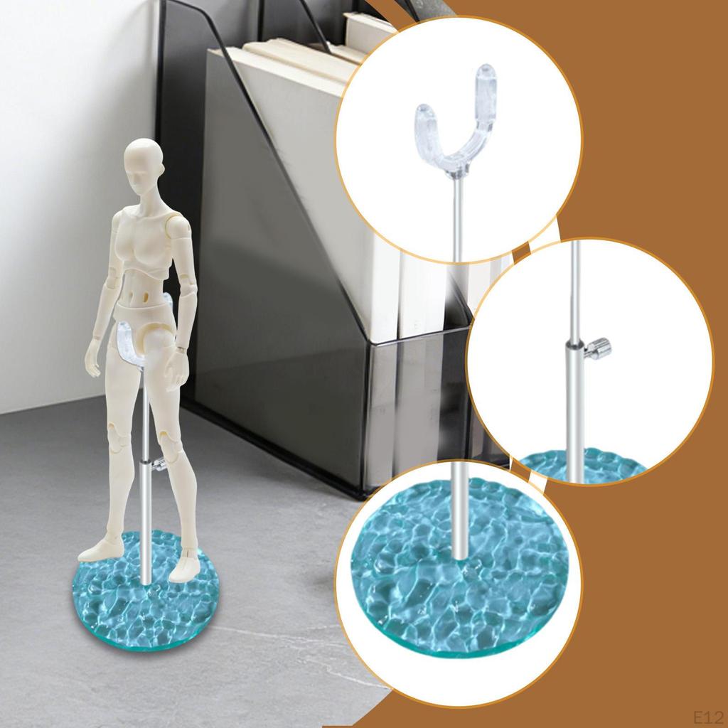 1/12 BJD Doll Stand Adjustable Height Premium Action Figure Sturdy Durability Portable
