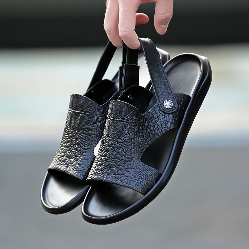Summer Men Alligator pattern Sandals Fashion Outdoor Casual Shoes Men's Beach Sandals Breathable Waterproof Footwear Men Shoes