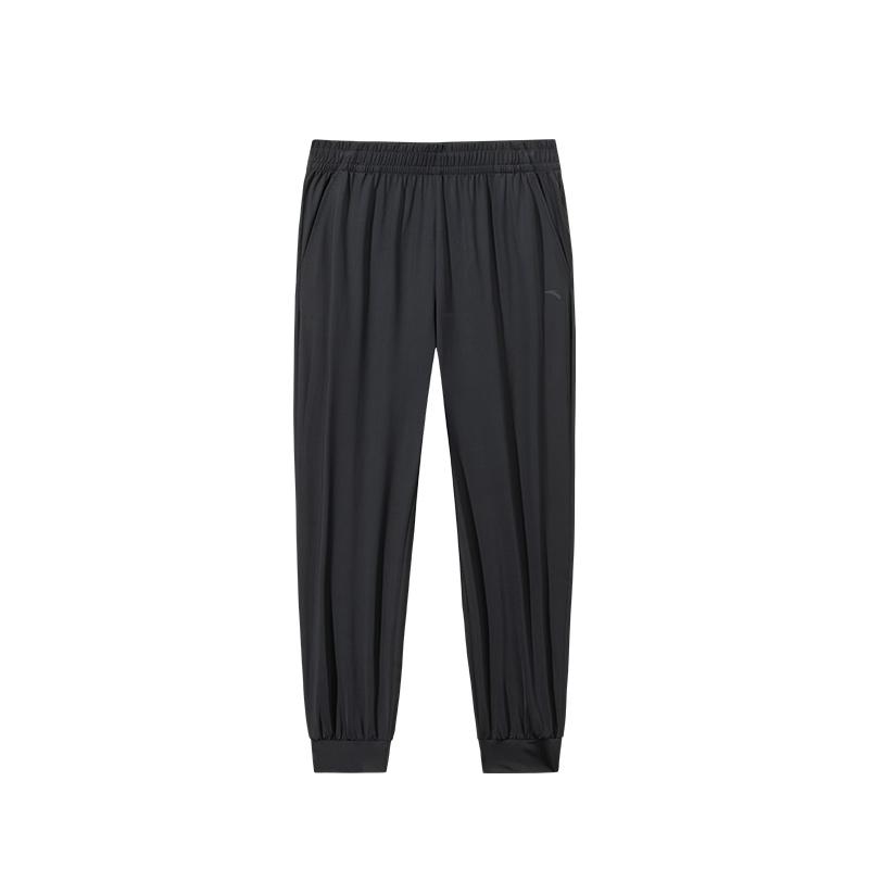 

Anta Тренировочная серия Повседневные простые однотонные зауженные трикотажные спортивные штаны Женский низ Черный 962527301-2 XS