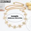 Retro Sun Moon Waist Chain Women's Versatile Gold Belt Body Chain Accessories Women's Fold Wear