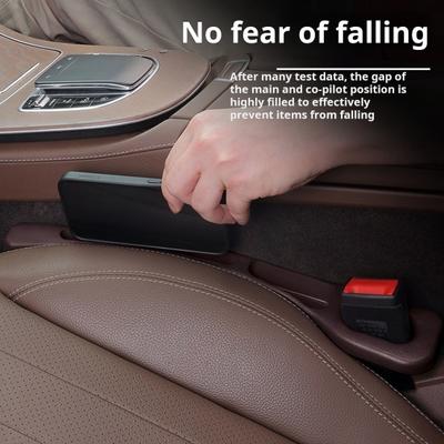 2Pcs Car Seat Gap Fillers with Storage Compartments Universal Simple Installation Console Gap Fillers