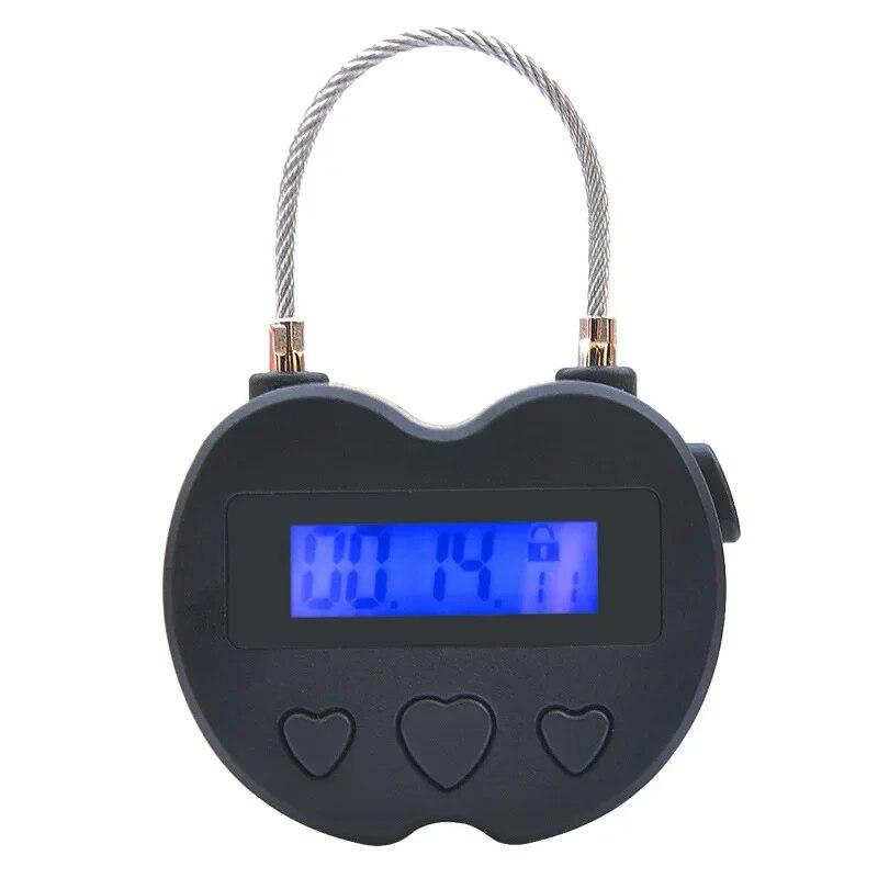 Timer Padlock LCD HD Display Add Backlight Zinc Alloy 99 Hours Max Timing Super Long Standby Anti-addiction Electronic Lock