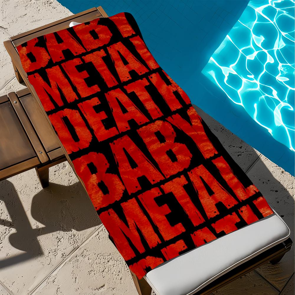 B-Baby-metal Japanese Towel Beach Quick Dry Soft Pool Towels Gift for Travel Gym Shower Camping Sports