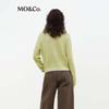 MO&Co. Women's Wool Cashmere Blend Faux Two-Piece Long Sleeve Knitted Cardigan MBF1CAR019