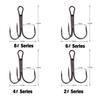 20pcs/box 2# 4# 6# 8# High-Carbon Steel Three-Hook Fishing Lure In Black White Red Nickel Fishing Accessory Treble Hook