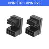 ATX 8Pin 6Pin Female to 8Pin 6Pin Male 180 Degree Angled Power Adapter for Desktop Graphics Video Card GPU