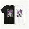 Coquette Bow Skull Bat Spider Web Halloween Graphic T‑Shirt SIZE S‑5XL