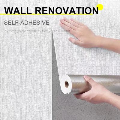 3D Self-Adhesive Linen Waterproof Insulation Wallpaper Refurbished Roughcast Room Wall Decoration Bedroom TV Background Sticker