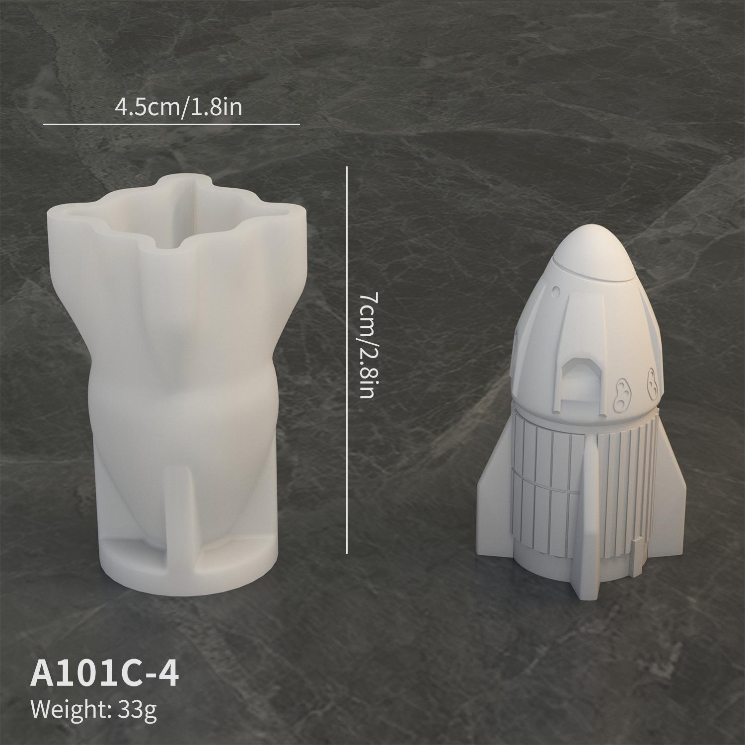 

A101C-4 Rocket Head Shape Fondant Mold Space Theme Silicone DIY Cake Decorating Tool (BPA Free,No FDA) Type A