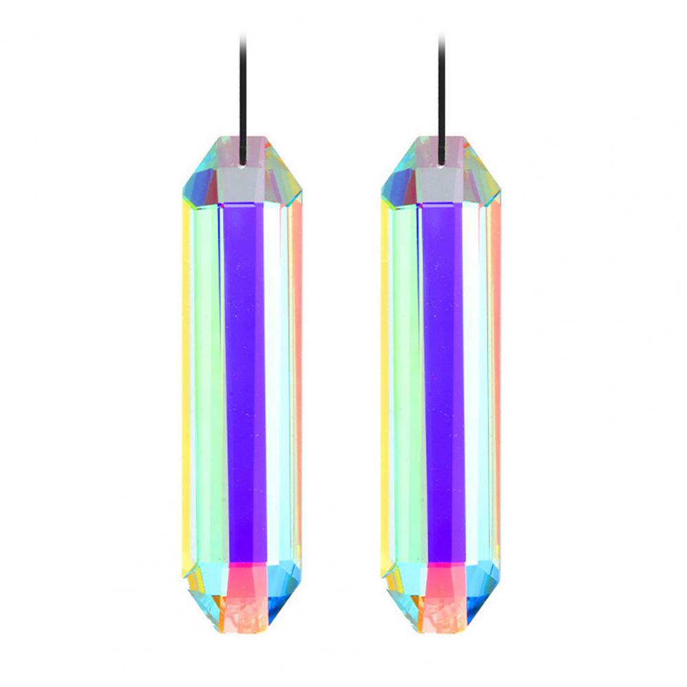

2 шт. Підвіски-ловці сонця Висячі прикраси зі шнурком Легко повісити Великі ловці сонця Кришталеві призми