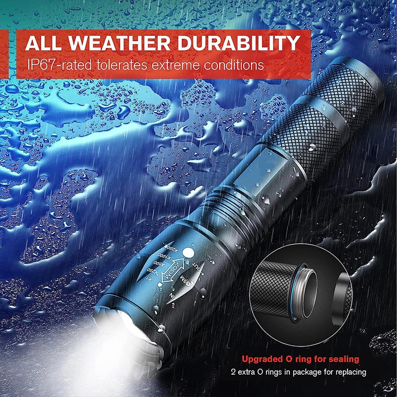 Telescopic Zoom High-Intensity Aluminum Alloy Flashlight Waterproof For Outdoor Night Running, Cycling Patrol And Searchlighting