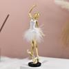Nordic Cute Ballet Dancer Resin Ornament - Heart Art Decoration, Girly Gift