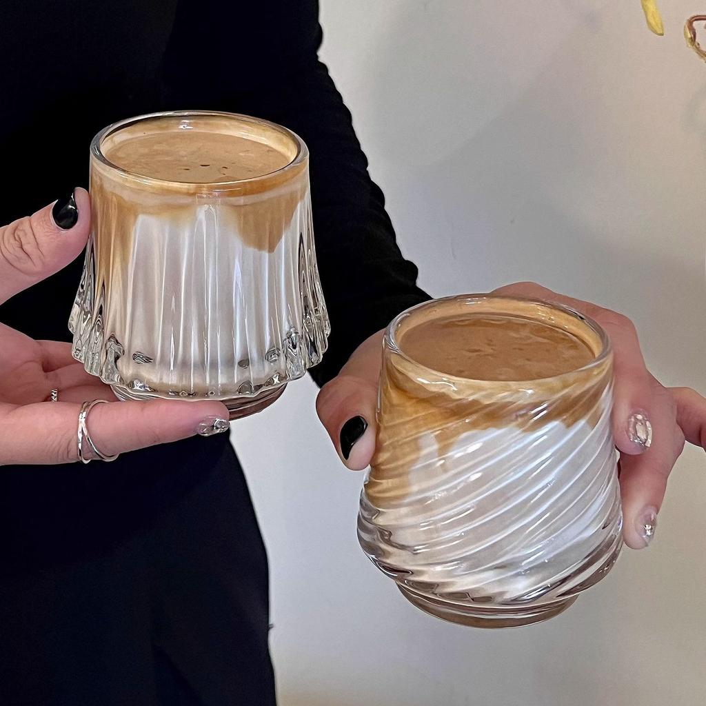 1/2PC Heat Resistant Vertical Glass Coffee Cup Transparent Whiskey Beer Glass Creative Household Drinkware Party Glass Supplies