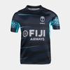 Fiji 7s Adulti-bambini Maglia da Rugby Bianca Nera Stampa Tribale Fiji Asciugatura Rapida Uomo Ragazzo Manica Corta Partita Allenamento Maglietta Sportiva 100-6XL