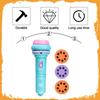 Kids Cartoon Projector Flashlight with 10 Cards 80 Patterns, Bedtime Educational Projection Night Light Toy for Toddler Boys Girls