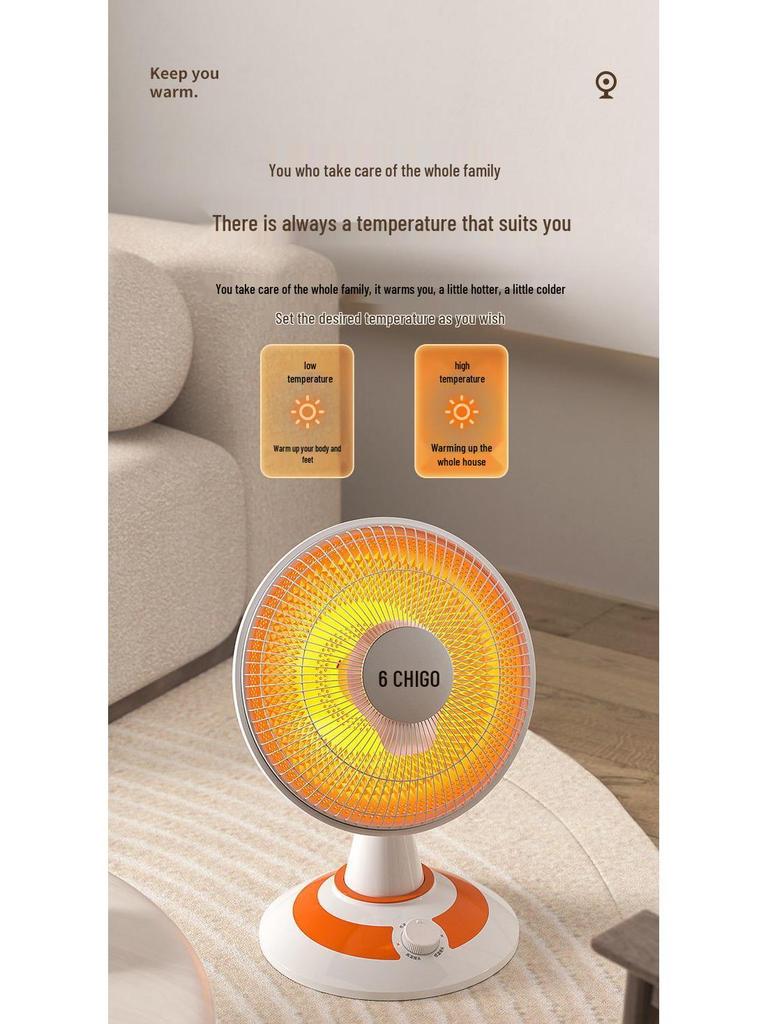 Mały grzejnik elektryczny kominkowy Little Sun cichy, energooszczędny i suszarka do włosów