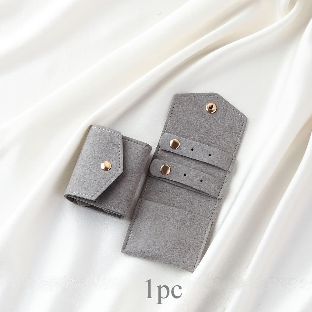 1 Stück Wildleder Schmuckaufbewahrung Faltbeutel Mini Schmuck Organizer Tasche Süßes Geschenk für Frauen Geeignet für Ring Ohrring Halskette Aufbewahrung