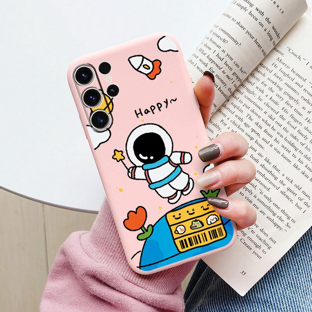 Space Astronaut Star Pattern Phone Case For Samsung Galaxy S26 S25 Ultra S24 S23 S21 S20 FE S22 Plus Silicone Shockproof Cover