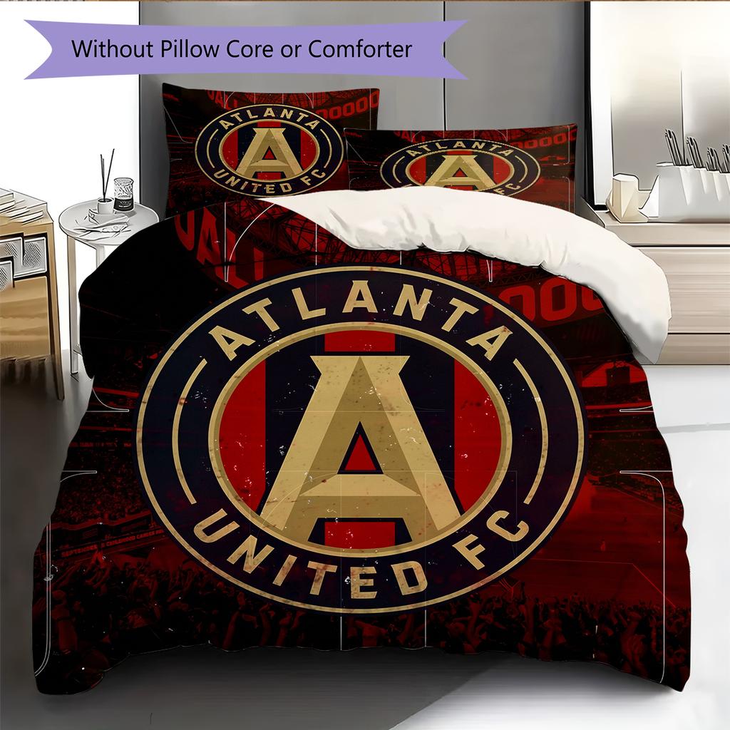 Atlanta United FC Pattern Bedding Home Decoration Birthday Gift (1 * duvet cover + 2 * pillowcase, without core)