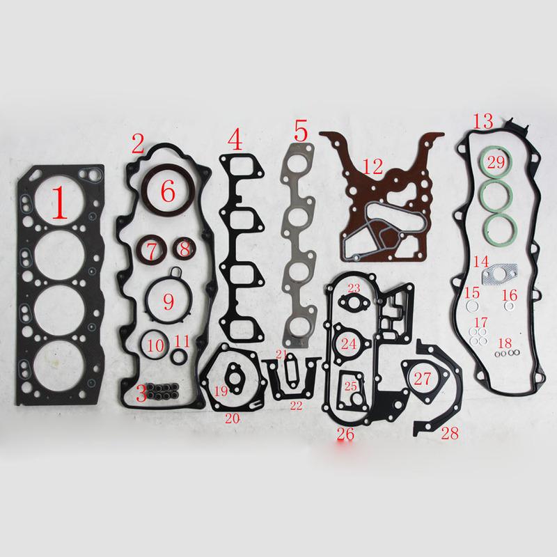 For TOYOTA LAND CRUISER HIACE HILUX II DYNA 150 2.8 3L Engine Rebuilding Kits Full Set Engine Gasket 04111-54095 Mechanging