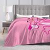 Pinks Panthers Blankets Flannel Spring/Autumn Cartoon Breathable Soft Throw Blankets for Home Car Bedding Throws