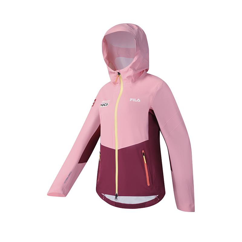 Fila Cycling Fashion Simple Casual Versatile Comfortable Sports Waterproof Windproof Jacket Women Jacket Peony-Pink A11W518702F-LP